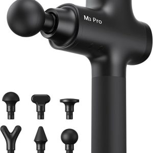 Opove M3 Pro 2 Massage Gun Deep Tissue Percussion Muscle Massager for Workout, Handheld Percussive Therapy Fascia Gun for Athletes Fast Recovery 4-8 Hours Long Battery Life, Powerful, Quiet, Black