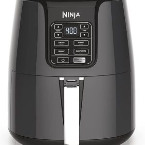 Ninja Air Fryer | 4 QT Capacity | 4-in-1 Roast, Crisp, Roast, Reheats, & Dehydrates | Dishwasher Safe Parts | 105°F-400°F | Includes 20 Easy & Healthy Recipes | 1550 watt | Grey | AF101