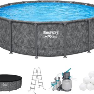 Bestway APX 365 16-Foot x 48-Inch Round Above Ground Pool Set