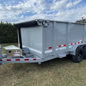 U-DUMP Low Profile Dump Trailer – 83″X14’X48-Inch – Telescopic – – 831414T-48-LP