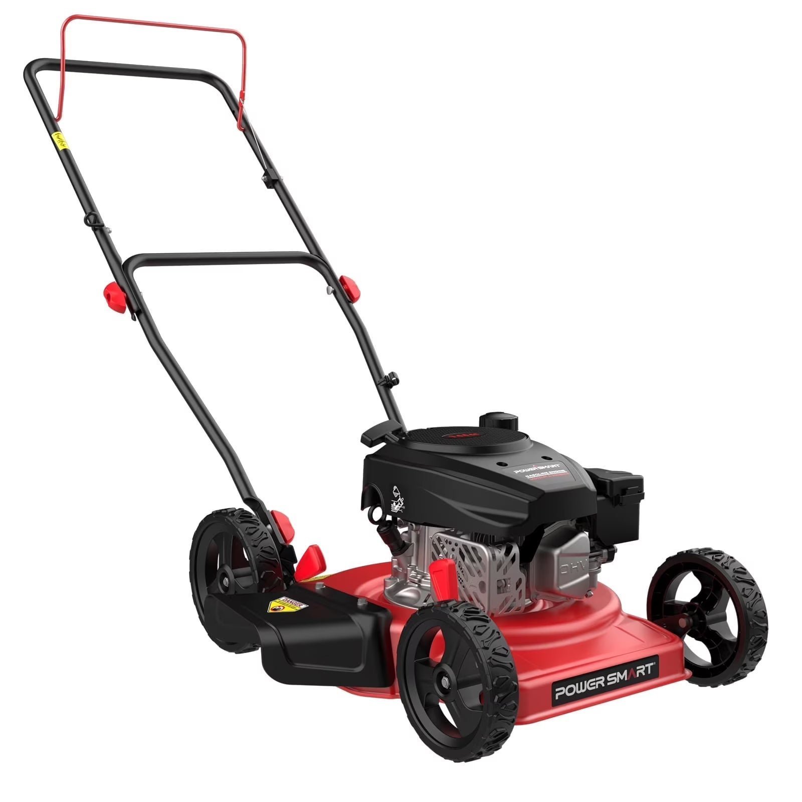 144cc 18″ 3-in-1 Gas Push Lawn Mower with 5-Position Height Adjustment