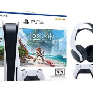 Sony PlayStation 5 PS5 Horizon Forbidden West Blu-ray Console Bundle with PULSE 3D Wireless Gaming Headset – Ultra HD Gaming System 1000032115/1000…