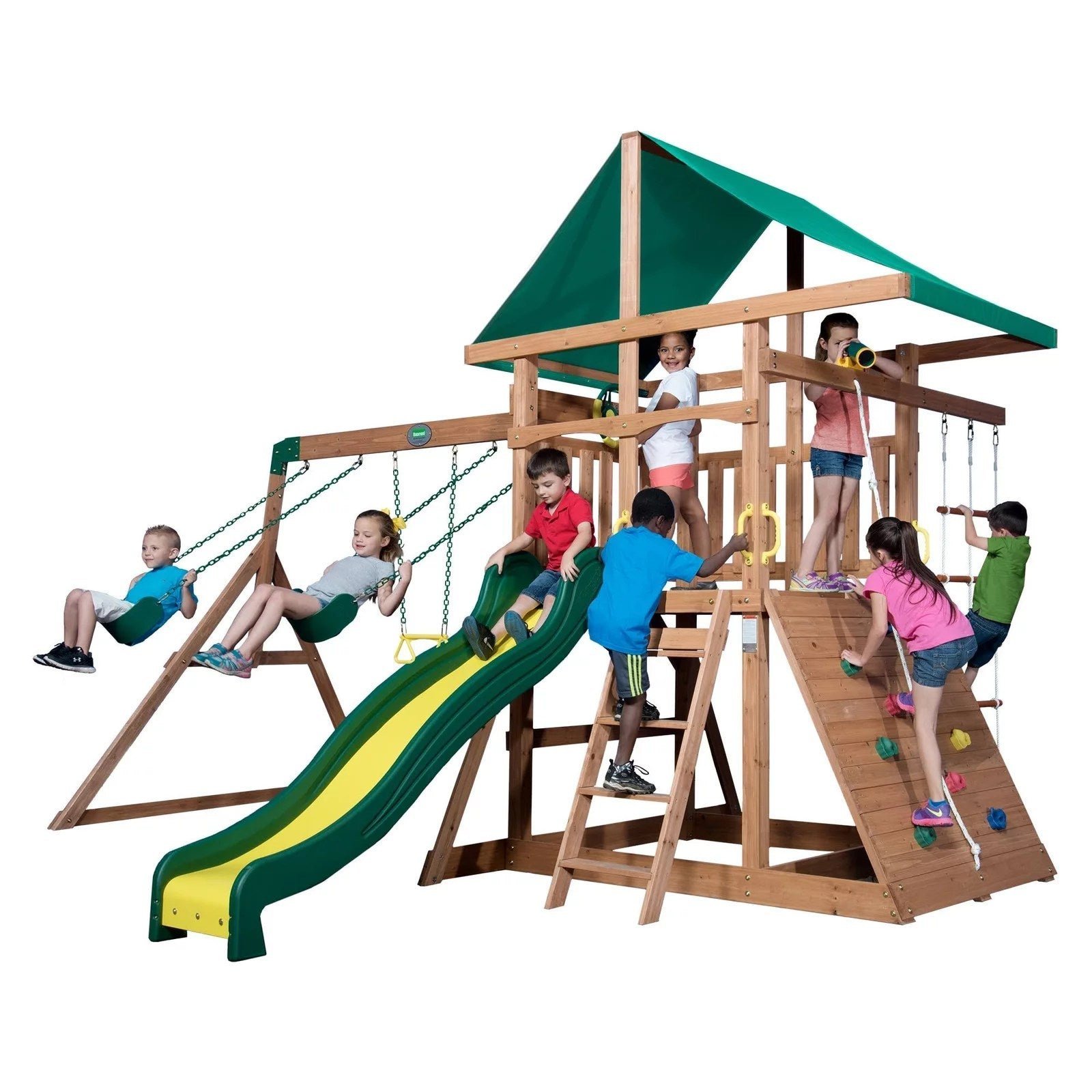 Outdoor Living Mount McKinley All Cedar Wood Swing Set